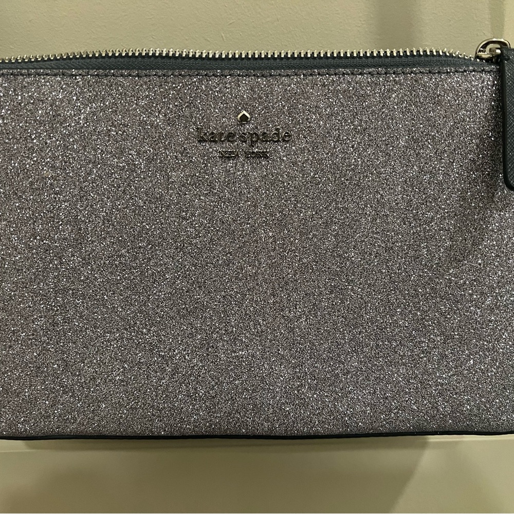 Kate Spade Glitter Wristlet - Silver